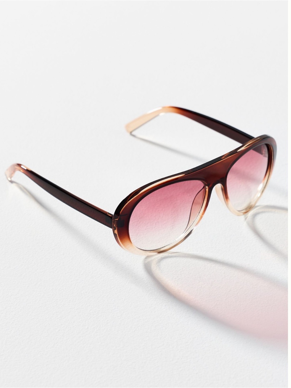 Anthropologie Eyeking Aviator Sunglasses Goggles New Ombre Rust